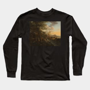 Italian Landscape with a Draughtsman by Jan Both Long Sleeve T-Shirt